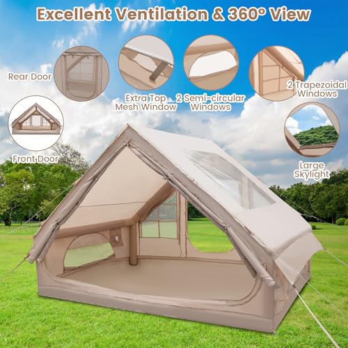 Carpa Inflable para Camping 4-6 Personas Beige miniatura 6