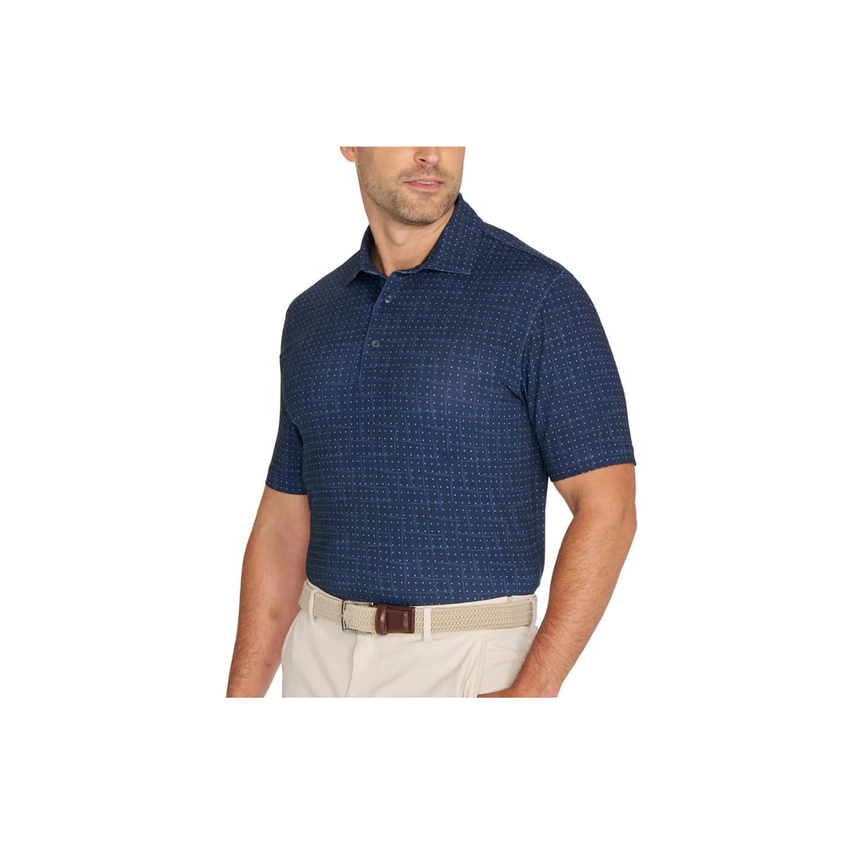Greg Norman Men's Performance Golf Polo Shirt, Moisture Wicking PlayDry, Lightweight Breathable Short Sleeve