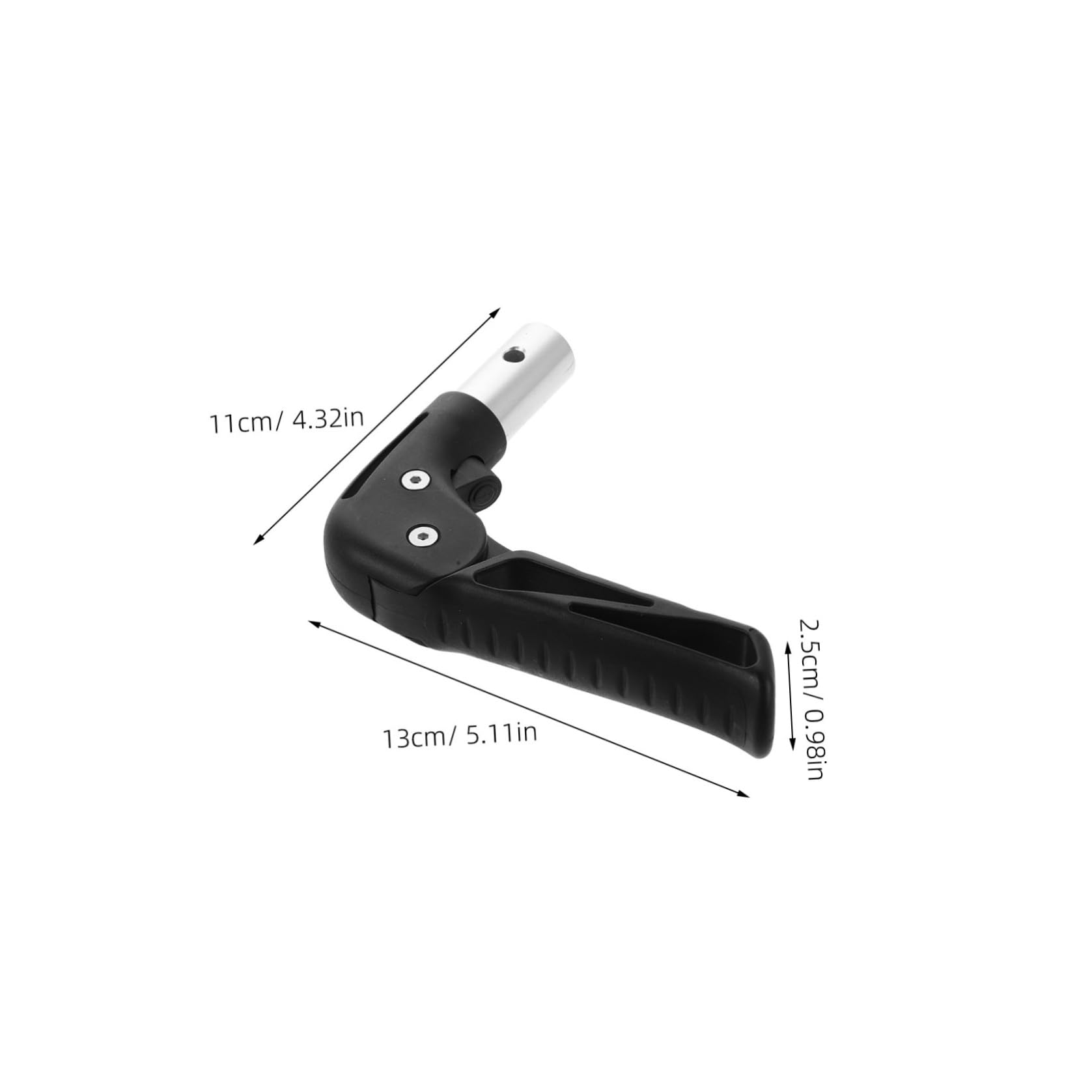 FRCOLOR Impugnature per Maniglie Carrozzina 22 Mm in Plastica e Metallo Antiscivolo Ergonomiche per Sedie a Rotelle Pieghevoli, Supporto Potenziato per Spinta Posteriore, 1 Paio