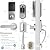 Smart Locks for Front Door,Keyless Entry Door Lock with Handle Set, Front Door Lock Set with APP Control, Fingerprint DoorLock with Deadbolt and Adjustable Lever, Satin Nickel
