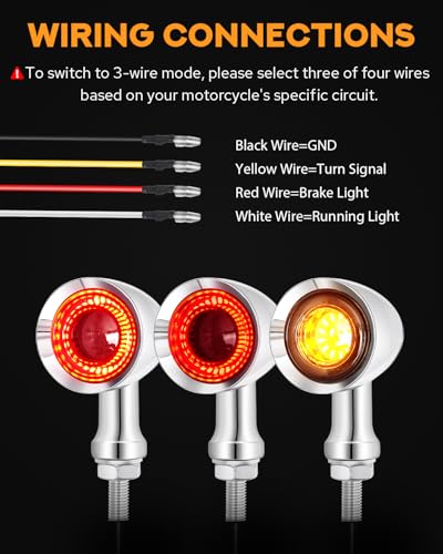 Image of Bullet Led Turn Signal Motocycle 48 LEDs SMD Blinker Indicator Fit for Honda Yamaha Suzuki Kawasaki Harley Sportster (Chrome,Rear Turn Light)