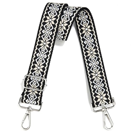 Image of Crossbody Straps for Purses Silver Hardware Purse Strap Wide Shoulder Strap Adjustable Replacement