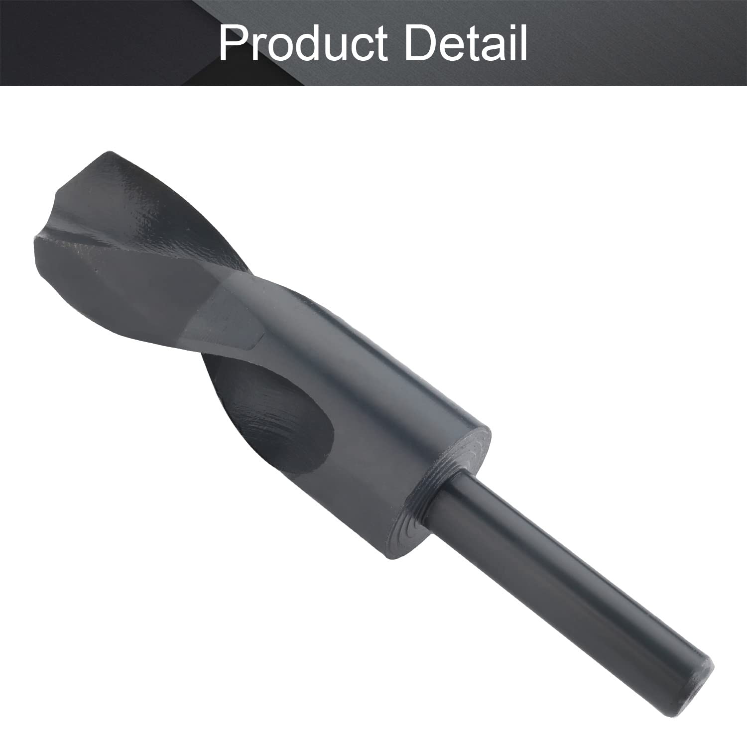 Utoolmart 30 mm reduzierter Schaftbohrer HSS 6542 Schwarzoxid mit 1/2 Zoll geradem Schaft, 1 Stück