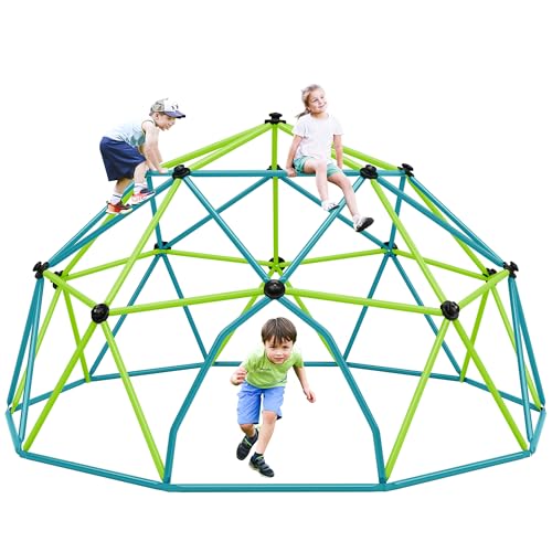 Merax 12FT Dome Climber, Outdoor Playground Climbing Dome Jungle Gym for Kids 3-10 Supporting 1000lbs, Easy Assembly Geometric Dome