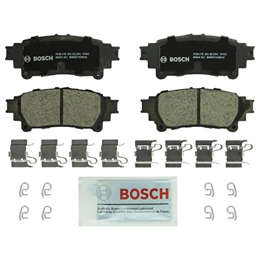 BOSCH BC1391 QuietCast Premium Ceramic Disc Brake Pad Set - Compatible with Select Lexus GS200t, GS350, GS450h, IS300, IS350, RC350, RX350, RX450h; Toyota Highlander, Prius, Sienna + More; REAR