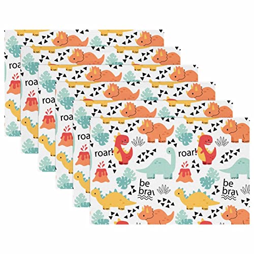 Set de table dinosaure lot de 6 de qualité supérieure aux finitions soignées