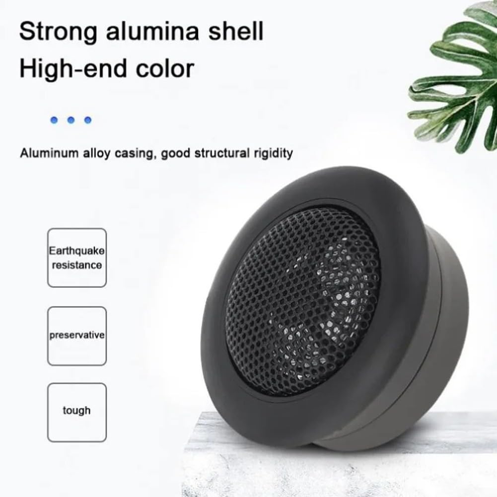 Tweeter a cupola per auto, 120 W, 4 Ohm, altoparlanti audio ad alta frequenza, sistema audio per auto, colore nero, confezione da 2
