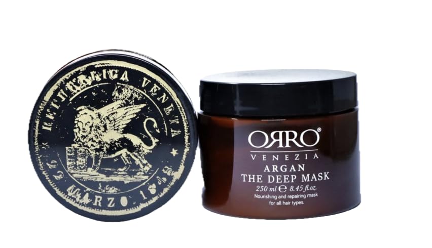 Argan The Deep Mask, Nährende und Reparierende Haarmaske für Alle Haartypen, 250ml/500ml