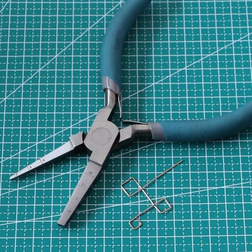 Pince à enrouler à bouche carrée avec échelle pour la fabrication de bijoux et les projets de bricolage, pince à boucle professionnelle de 165 mm avec prise en main confortable