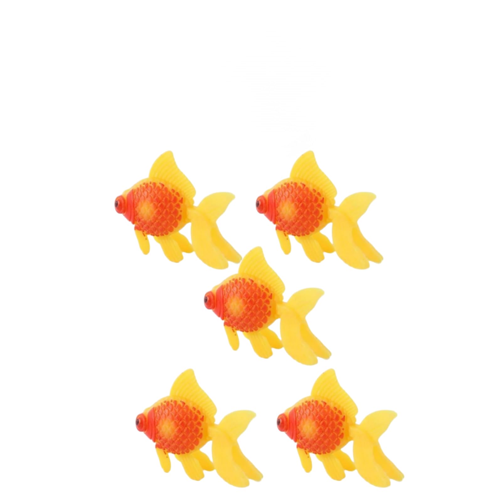 5Pack Gold,Orange Artificial Aquarium Fishes Fake Fish Plastic Fish Aquarium Moving Fishes Ornament Decoration Orange Goldfish for Aquarium Fish Tank Aquarium Décor Thematic Ornaments,Aquarium Décor