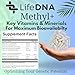 LIFEDNA Methyl + Methylfolate - Methylated Folate Vitamins Active 5-MTHF TMG Optimized Homocysteine, Brain, Cardiovascular Highly Bioavailable, MTHFR Supplement
