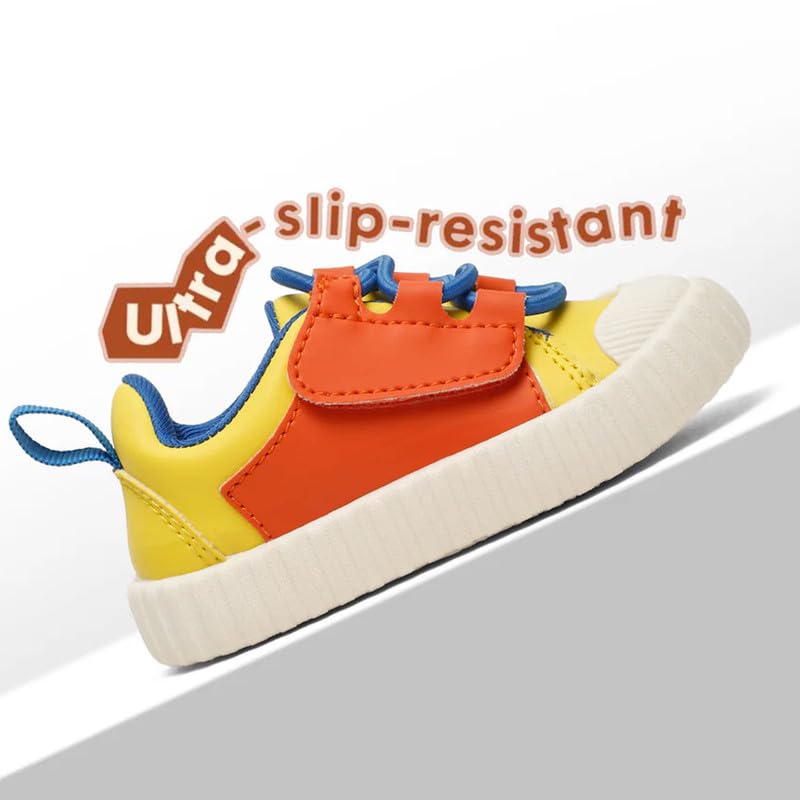 Image of ONYC Toddlers's Comfortable & Lightweight Lace-Free Sneakers - Yellow (Boys)
