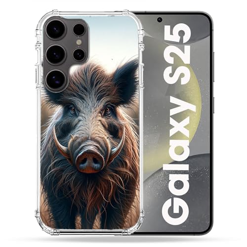 Coque Samsung Galaxy S25 Chasse Sanglier Attaque Cokitec renforcée