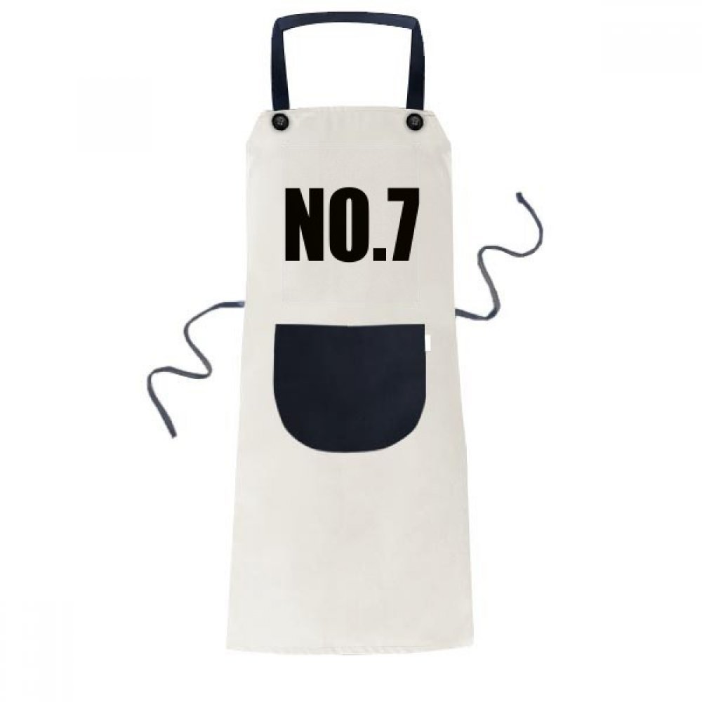 Tablier cuisine beige Chanceux No.7 pour repas de famille