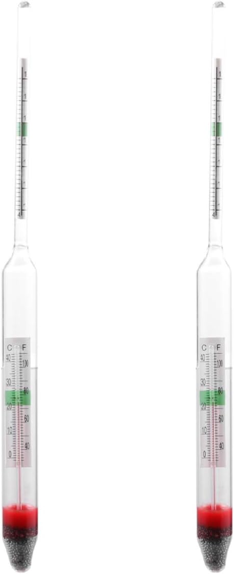 Mipcase Glass Thermometer Salt Water Hydrometer 2pcs Glass Water Salinimeter Accurate Fish Hydrometer Tank Salt Floating Areometer Meter Aquarium Hydrometer
