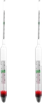 Mipcase Glass Thermometer Salt Water Hydrometer 2pcs Glass Water Salinimeter Accurate Fish Hydrometer Tank Salt Floating Areometer Meter Aquarium Hydrometer