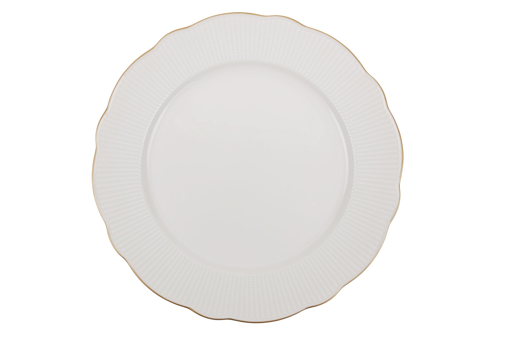 Elegantes 24-teiliges Speiseservice, 100% Porzellan, Weiß & Gold | Inklusive Servierteller, Schüsseln und Dessertteller | Perfekt für besondere Anlässe