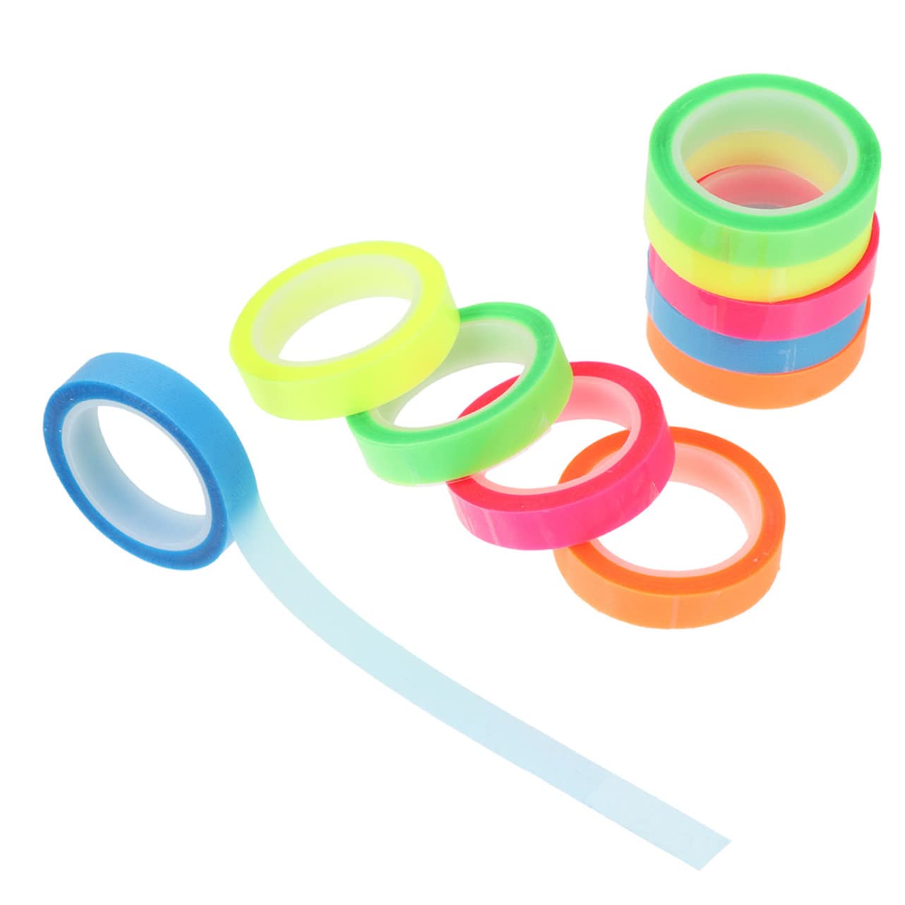 TEHAUX 80rollen Transparente Highlight-tapes Wiederverwendbare Klebebänder Für Notizen Seitenmarkierungen Und Buch-tabs Bunten Farben Für Schule Und Büro