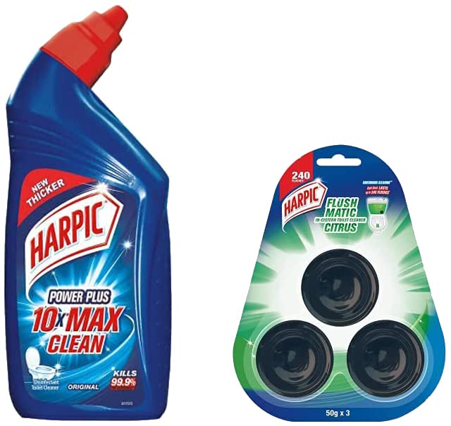 Harpic Flushmatic InCistern Toilet Cleaner Blocks, Citrus 150 g