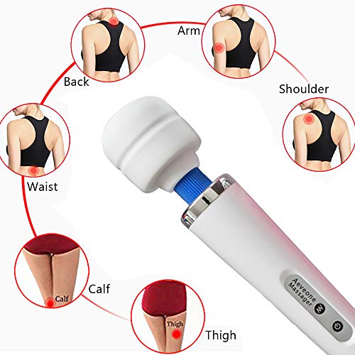 Aeveone Wired Powerful Handheld Electric Back Massager, Strong Personal Magic Vibrations Massage For Sports Recovery, Muscle Aches, Body Pain (White-Us) #TOP4