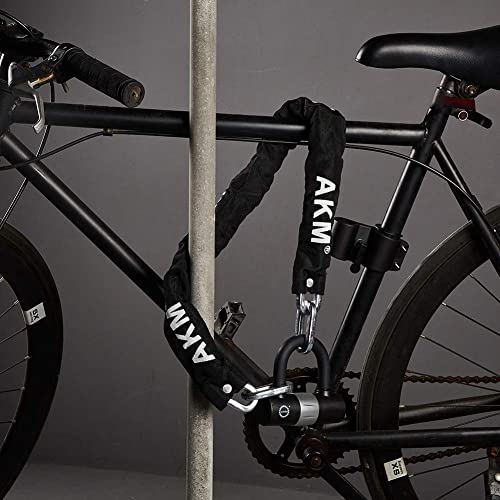 Akm Motorcycle Chain Lock 160Cm/5.3Ft Heavy Duty Bike Chain Lock Anti-Theft Durable 10Mm Thick Security Bicycle Chain Lock With 4Keys 16Mm U Lock Disc Lock For Moped,Scooter,Motorcycles #TOP7