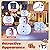 Tangkula 6 FT Pre-Lit Christmas Snowman w/Built-in Lights, Xmas Snowman w/Black Hat, Branch Hands & Snowflake Patterns, Zip Ties & Ground Stakes, Decorative Christmas Snowman for Yard, Garden