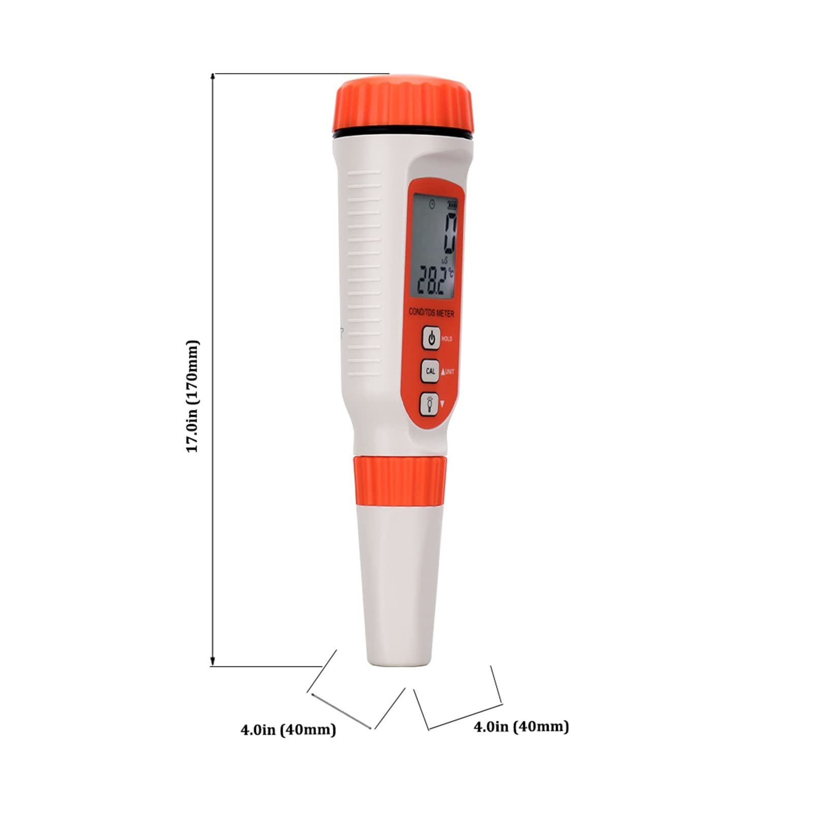 Pantalla digital Medidor de calidad del agua Analizador de conductividad profesional Probador de temperatura TDS/COND TEMP sólido disuelto total,Lecturas Precisas