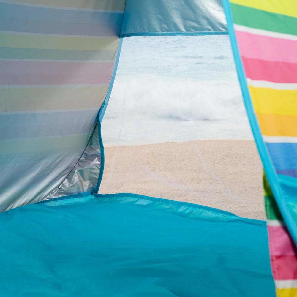 AKTIVE Tenda da spiaggia, Pop up, 140x160x110 cm, 2 persone, Protezione UV50, Zanzariera posteriore, Colonna d'acqua 200 mm, Poliestere, Borsa di trasporto, Tende pieghevoli (62378)