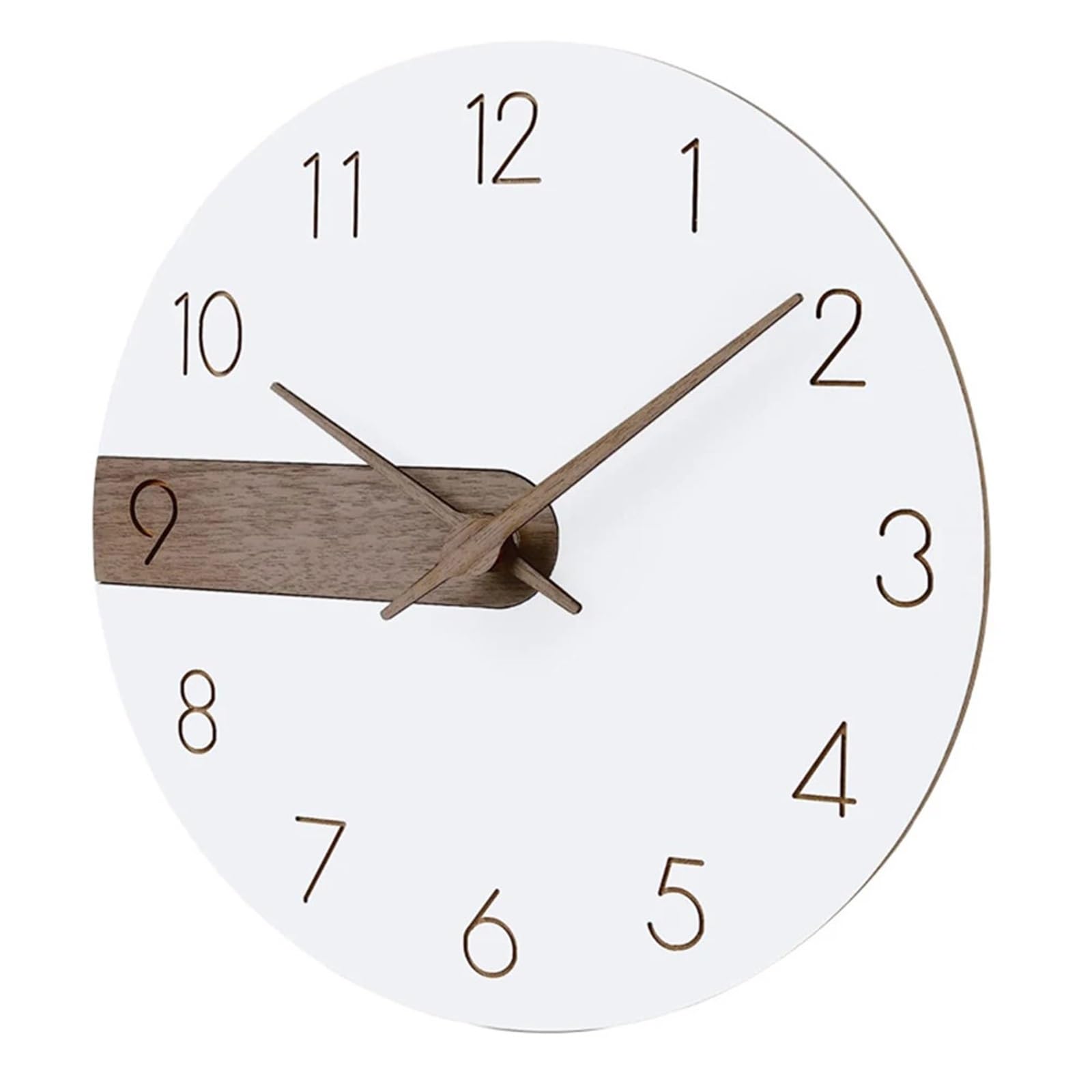 DJSKLDF Wall clock Contemporary Acrylic and Wood Wall Clock Creative Design for Modern Home Aesthetic Silent Operation for Quiet Spaces