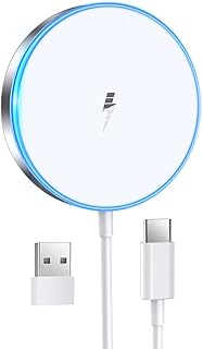 Magnetic Wireless Charger Fast Charging 15W Mag-Safe Charger for iPhone 15/14/13/12 Pro/Pro Max/Plus/Mini and AirPods 3/2/Pro Portable Magnet Mag-Safe Charger Pad with Dual Charging Ports
