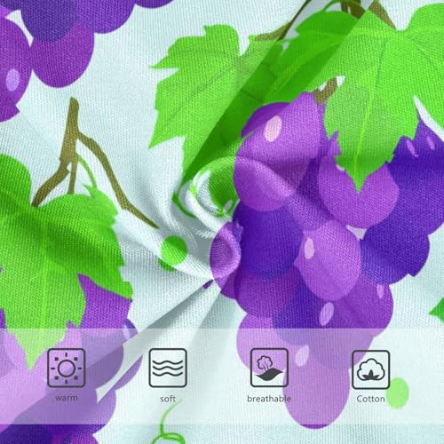 Purple Grape Green Leaves Pastel Toddler Underwear Custom 2t Cotton Little Girl Panties Florals Kids Briefs Undies3