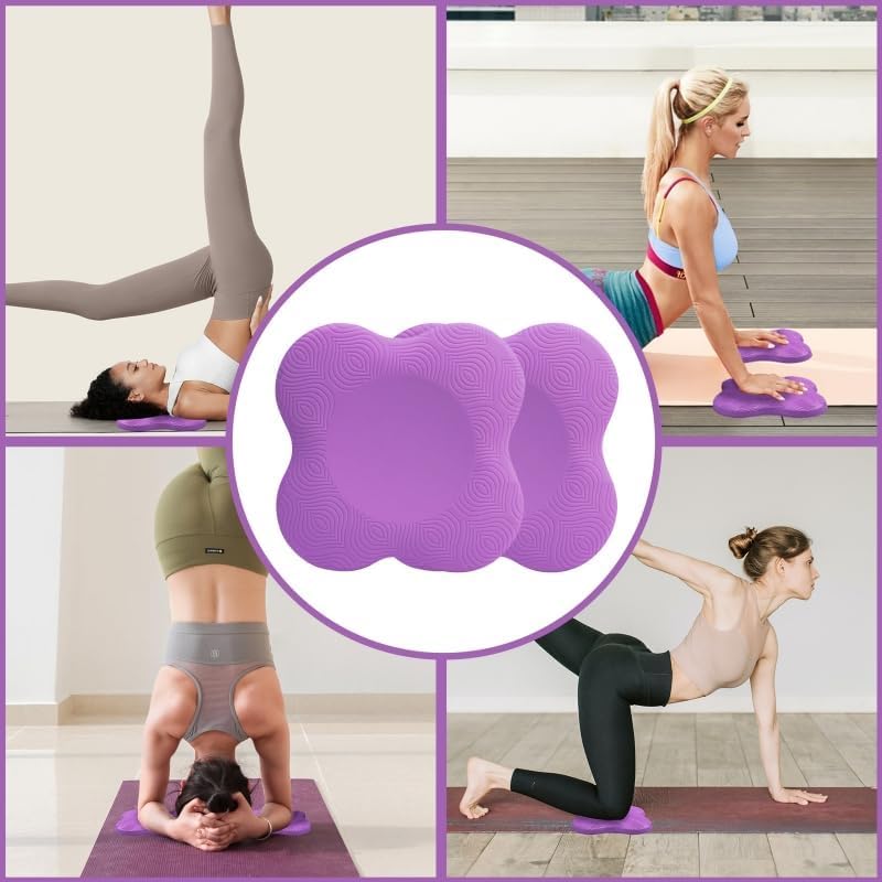Miniatura 6 de 2 paquetes de rodilleras de yoga extra gruesas para rodillas, codos, muñeca, manos, cabeza, espuma de pilates, almohadilla de rodilla de yoga