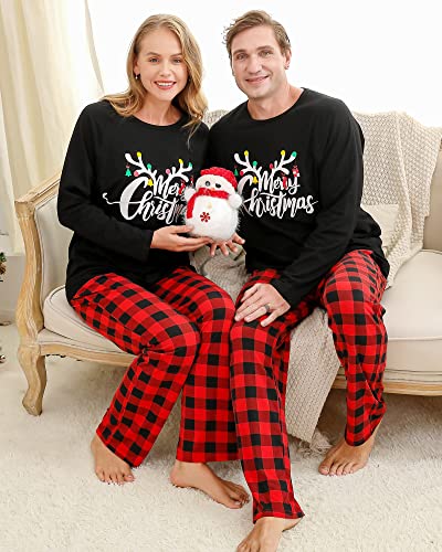 Matching Christmas Pajamas for Couples Pjs Sets Adults Classic Plaid Xmas Sleepwear for Family – Men & Women Options2