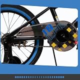 Glerc NuNu 18-calowy rower dziecięcy dla chłopców w stylu BMX dla dzieci w wieku 6-, 7-, 8-, 9 i 10 lat, z dwoma hamulcami ręcznymi, kółkami podporowymi, stojakiem i regulowaną kierownicą/siodełkiem