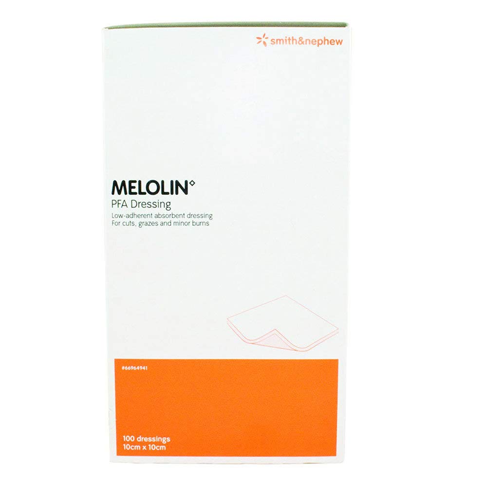 Smith & Nephew and Melolin Dressing, 10 x 10 cm, Pack of 100