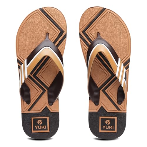 Image of YUKI Men Slippers | Stylish Hawai Chappal Rubber Flip Flops Slippers, Comfortable & Ultra-Light, Waterproof Non-Slip Thong