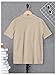Verdusa Boys Button Down Shirt Tops Short Sleeve Collar Textured Tee Shirts Khaki 8 Years