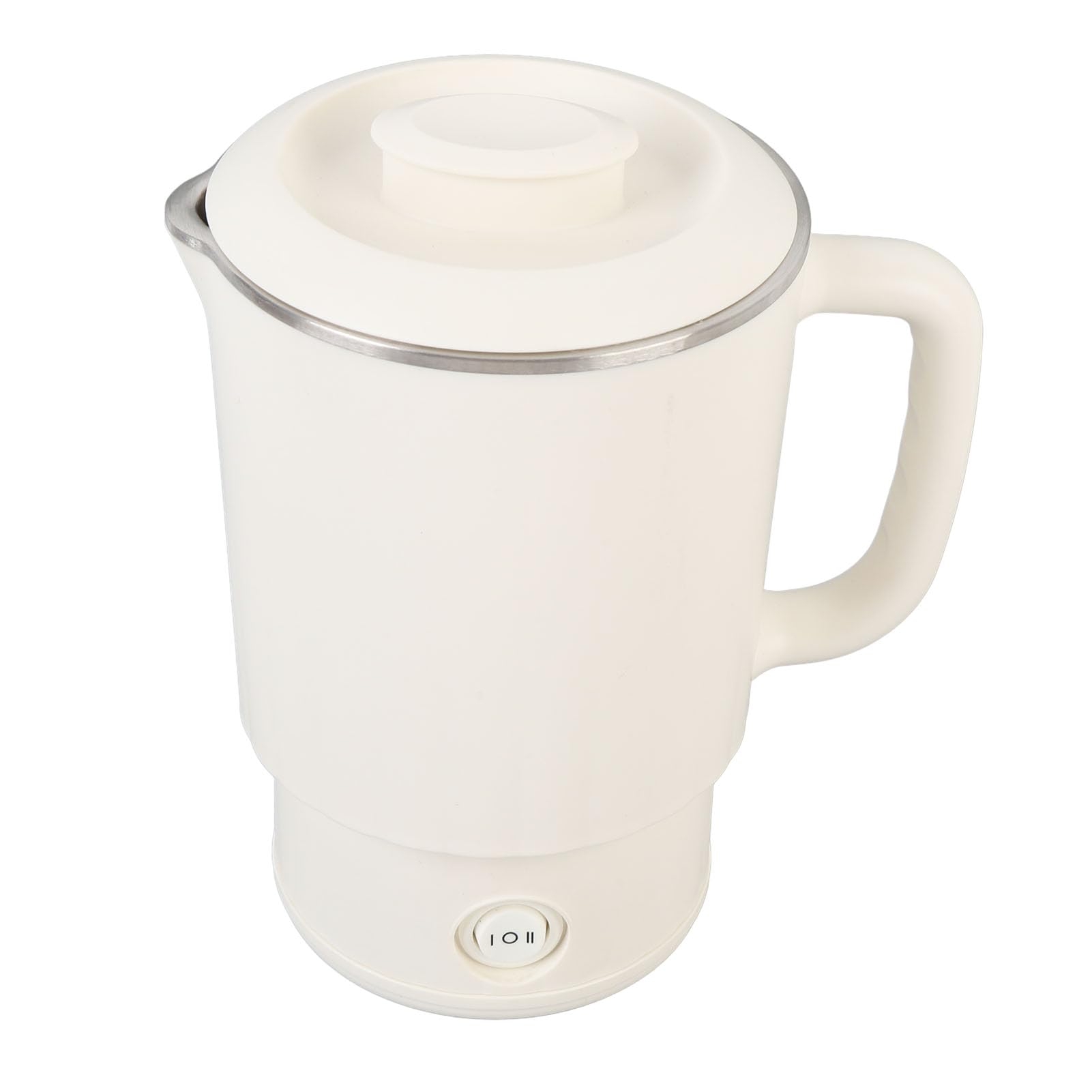 Bollitore Elettrico Portatile, Bollitore Pieghevole in Acciaio Inossidabile per Uso Alimentare da 600 Ml con 2 Impostazioni di Temperatura, per Viaggi, Campeggio, Ufficio, (Spina europea 220