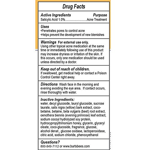 Burt's Bees Natural Acne Solutions Purifying Gel Cleanser, 5 Fluid Ounce