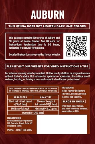 Tinte natural de henna para cabello color caoba 200g miniatura 6