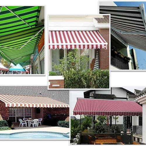 Housse d'auvent rétractable 4x2 m en polyester durable imperméable pour terrasse - 6