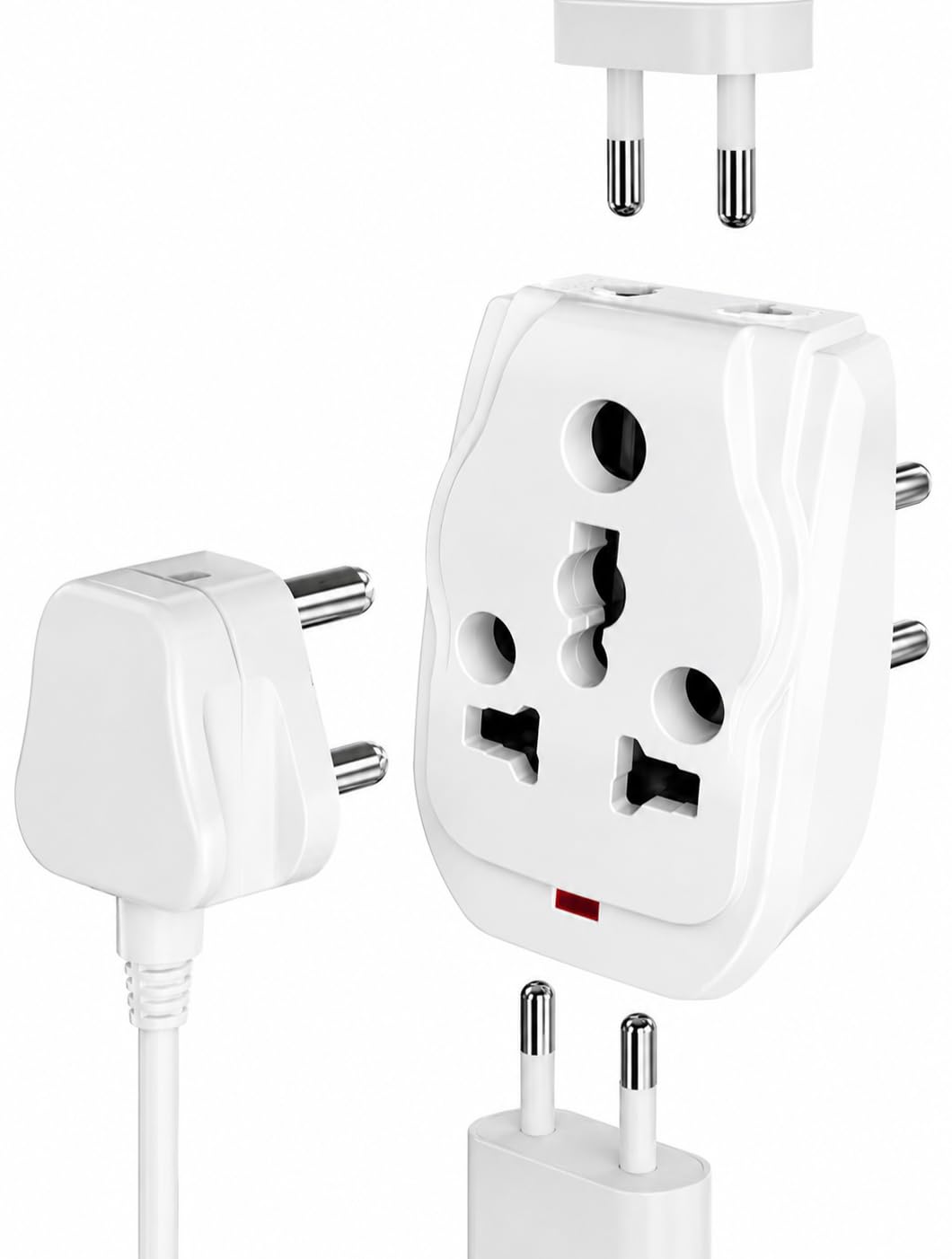 BRINDS 3 Pin Multiplug - 6 to 16 Amp 2-Pin & 3-Pin Conversion Socket - Universal AC Travel Adapter for Travel, Home & Office Use-picture-11
