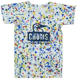 Amazon Co Jp チャムス Chums ラッシュガード ブービーフェイス Tシャツ キッズ 半袖 Ch21 1049 スプラッター Z093 M 100 115 スポーツ アウトドア