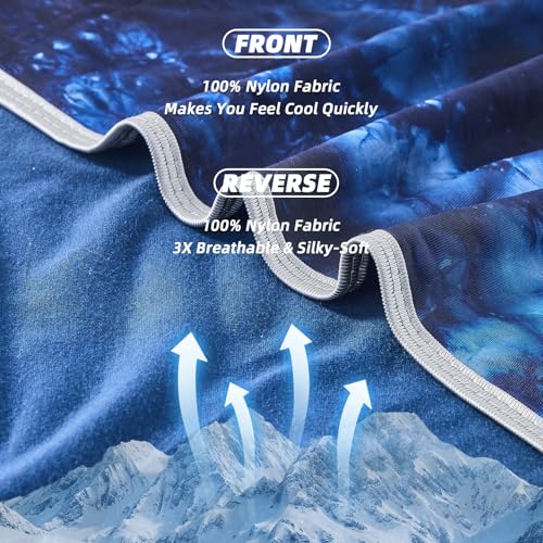 Image of inhand Cooling Blanket Twin (60 inchx80 inch), College Dorm Essentials for Girls Guys, Absorbs Heat to Keep Cool for Summer Nights Sweats, Thin Cold Lightweight College Bedding Twin Size Bed, Navy