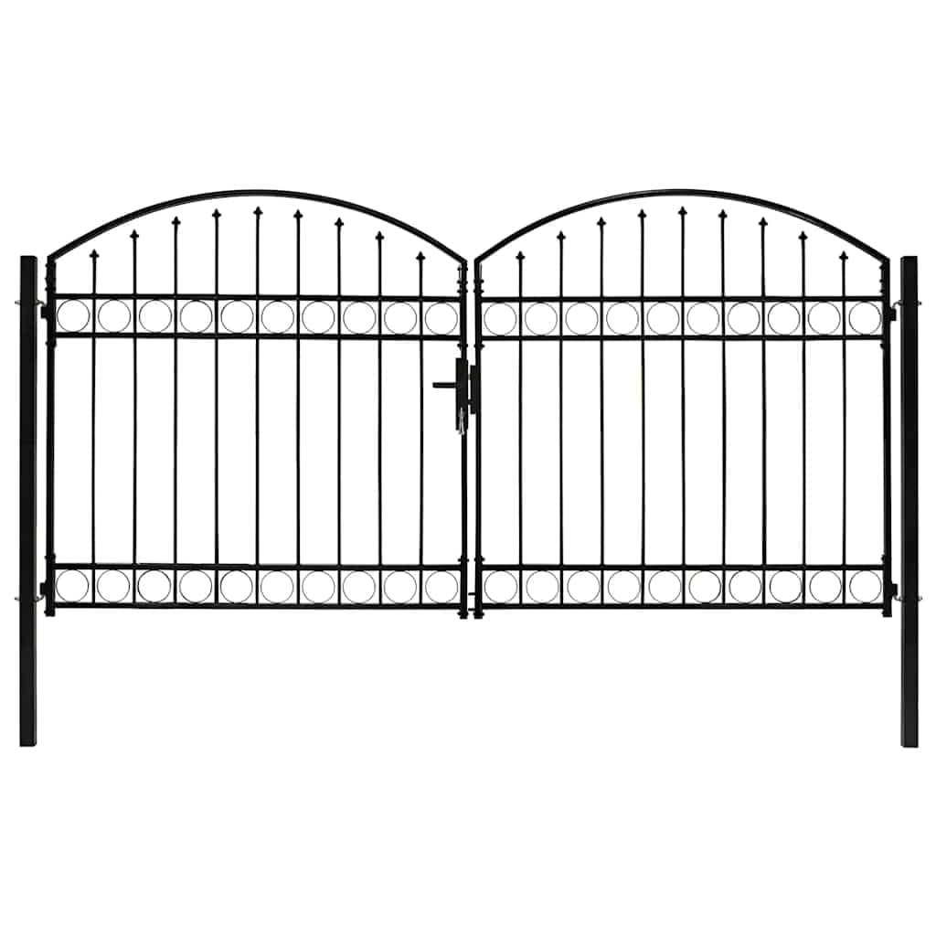 vidaXL Portail de clôture ASSEN à double porte avec arc en acier 300x150 cm