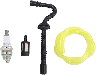 Chainsaw Gas Fuel Line Fuel Filter with Sparking Plug Yellow Fuel Line for Stihl 015 015AV 015L 015R