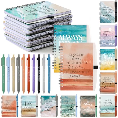 Carnets chrétiens de Noël à spirales pour journal de prière et école