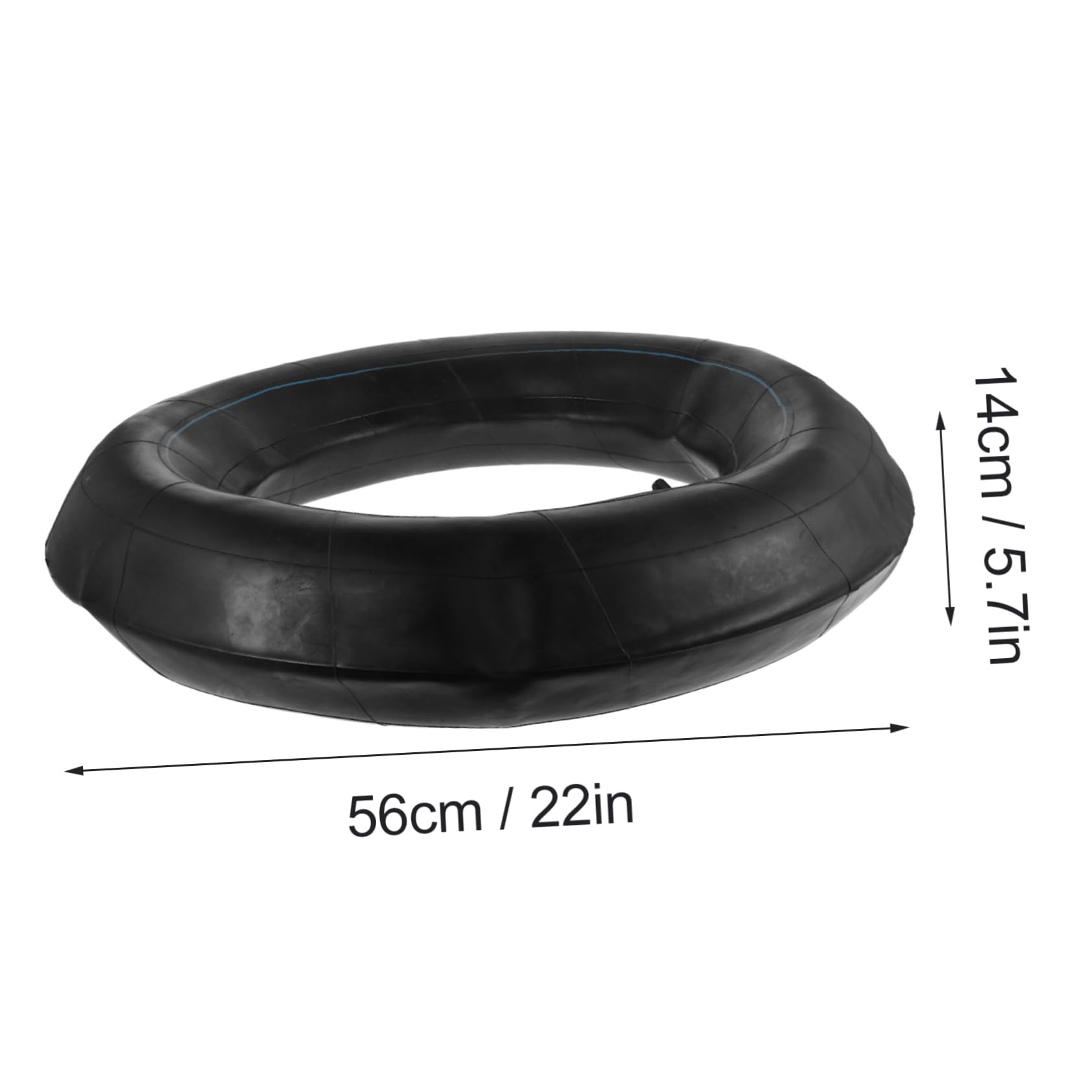 Kisangel 60cm Thickened Fishing Ring Large Inflatable Swim Ring Tire for Adults Rubber Fish Catching Supply