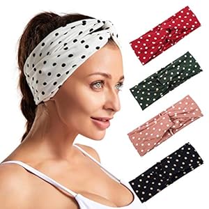 Bohend Boho Brede vrouwen Hoofdbanden Pack Golf Punt Haarbanden Bohemia Reis Hoofdband Mode Print Bandeau Sport Katoen…