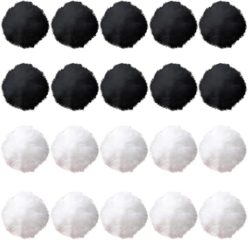 ChenShuo Accesorio de disfraz de pompones grandes de colores mezclados, bolas de pompones para manualidades y decoración de manualidades, 2 colores,